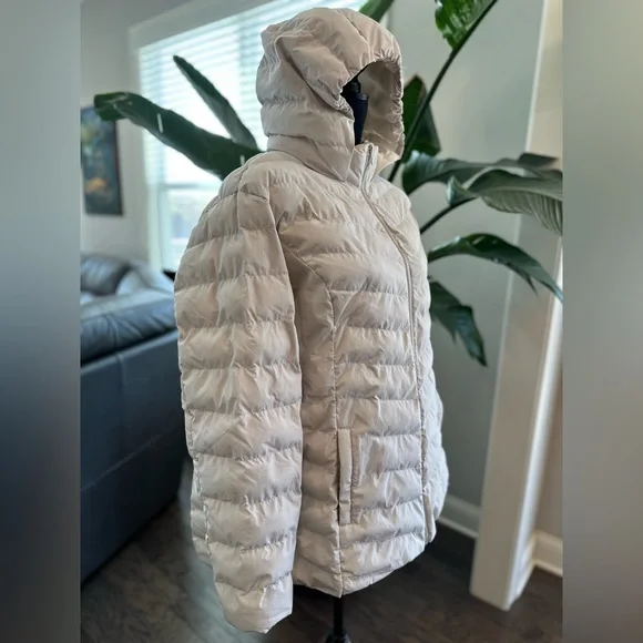 32 Degrees Ladies' Power Tech Hooded Jacket Cream Size XXL Puffer - Picture 7 of 10